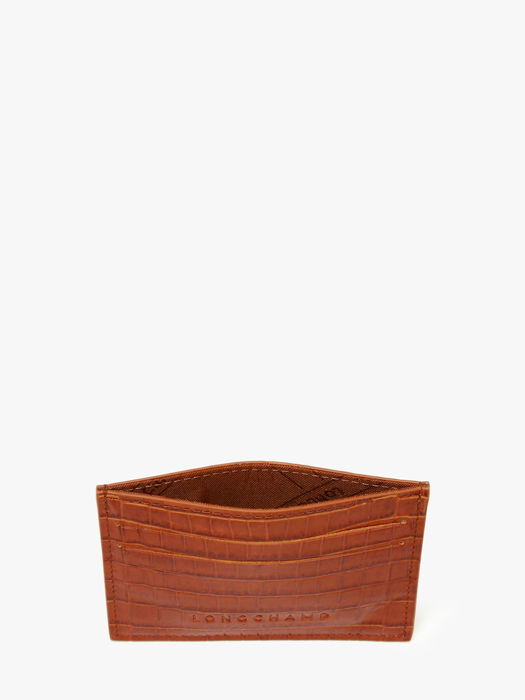 Longchamp Longchamp pocket croco Kredietkaarthouder Bruin